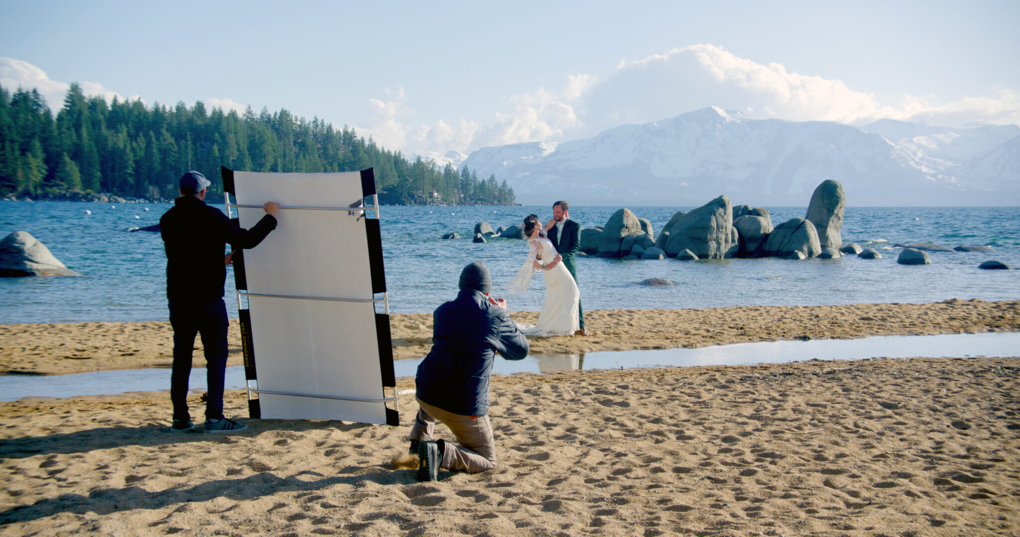 Cinematic wedding film frame at Northstar