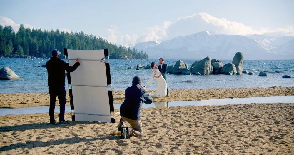 Cinematic wedding film frame at Northstar