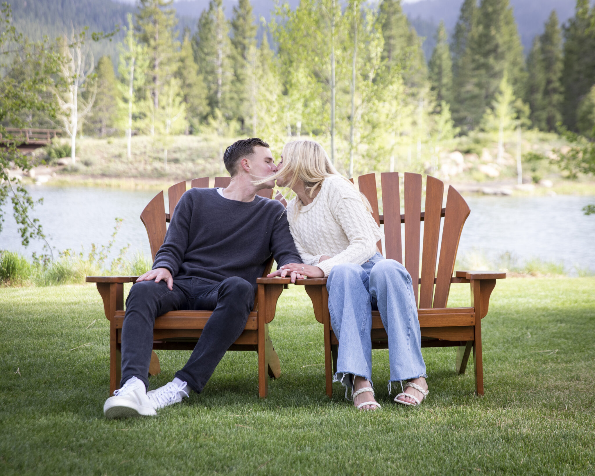 Wedding ceremony aisle at Lake Tahoe outdoor venue