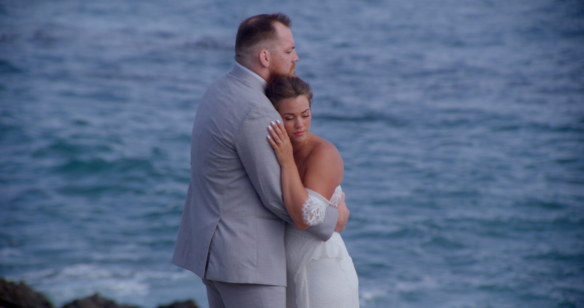 Wedding ceremony vows at Lake Tahoe