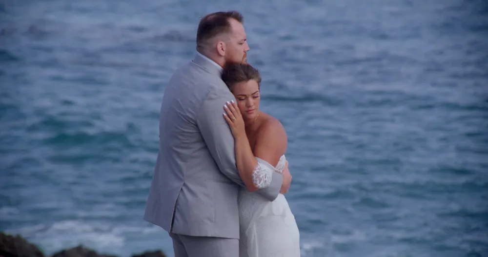 Wedding ceremony vows at Lake Tahoe