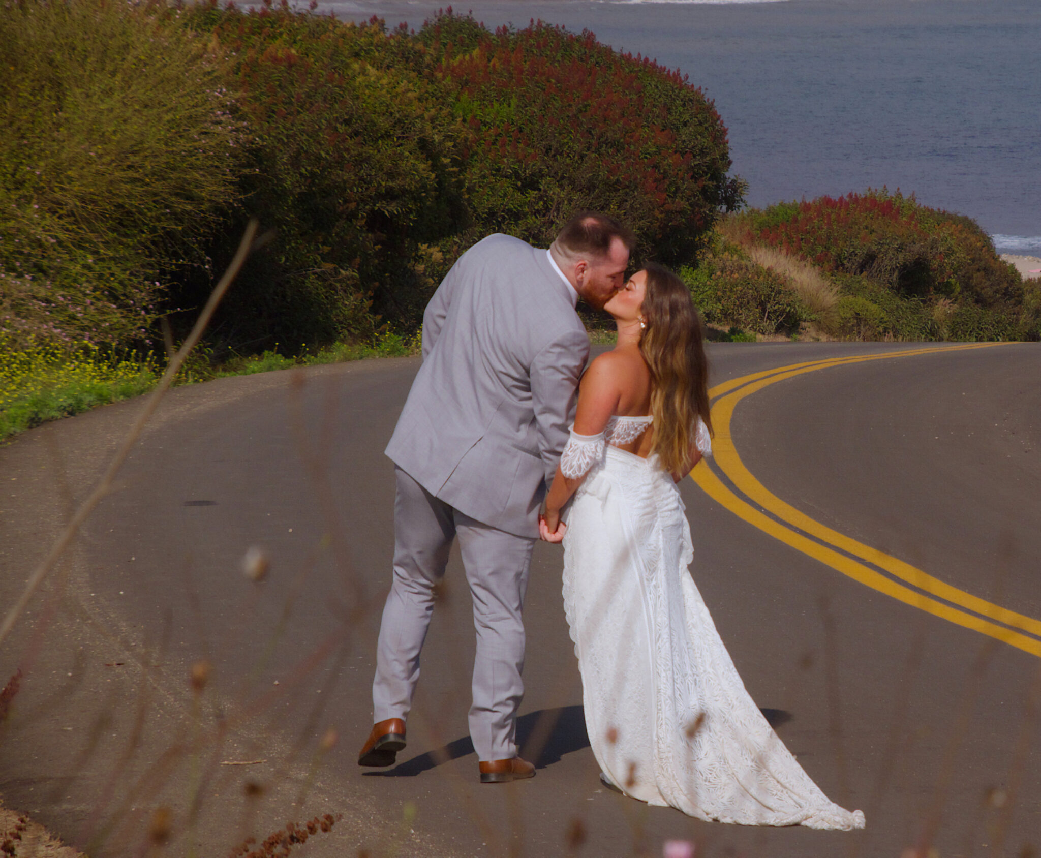Sierra4K cinematic wedding portrait at sunset Lake Tahoe